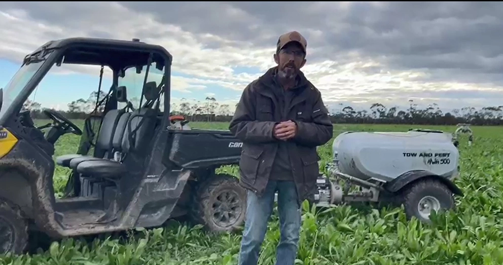 Cattle farm biofertiliser application, Australia Cattle farm biofertiliser application, Australia